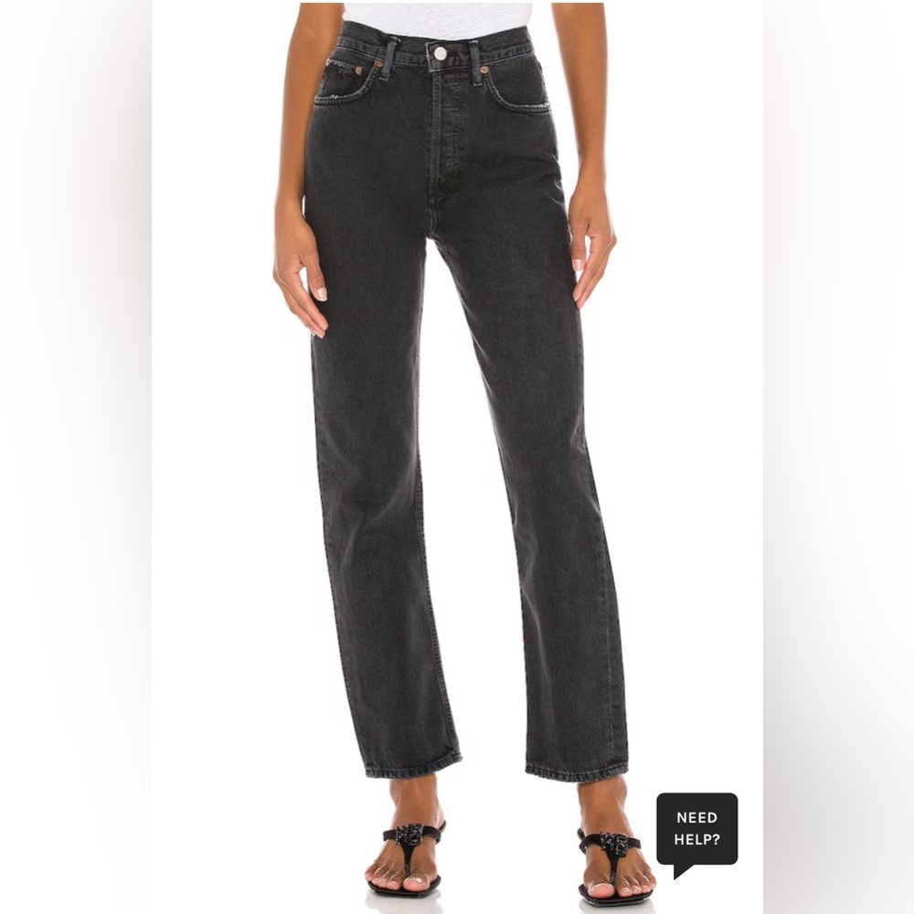 Agolde 90’s Pinch Waist in Black Tea size 25